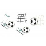 Stickserie - Fußballschuh Tor Ball